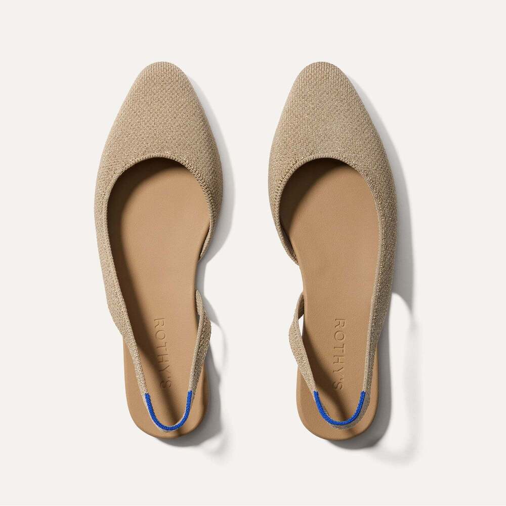 Rothy's The Almond Slingback - Metallic Prosecco Size 8